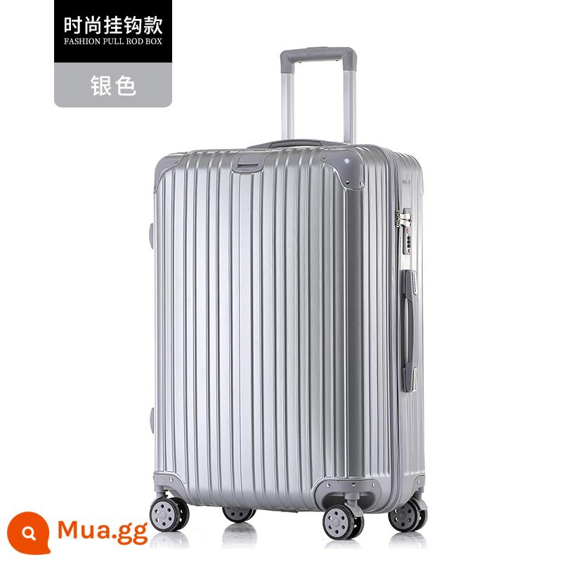 Vali nữ bền đẹp tân sinh viên nội trú mật khẩu vali nhỏ 20 inch vali da xe đẩy nam - Bạc thời trang/918