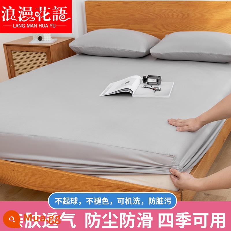 Ga trải giường cố định một mảnh cotton giặt sạch chống trượt ga trải giường Simmons bao gồm tấm ga trải giường bảo vệ chống bụi - Màu xám nhạt vừa phải - nên lấy hai mảnh và thay đổi chúng