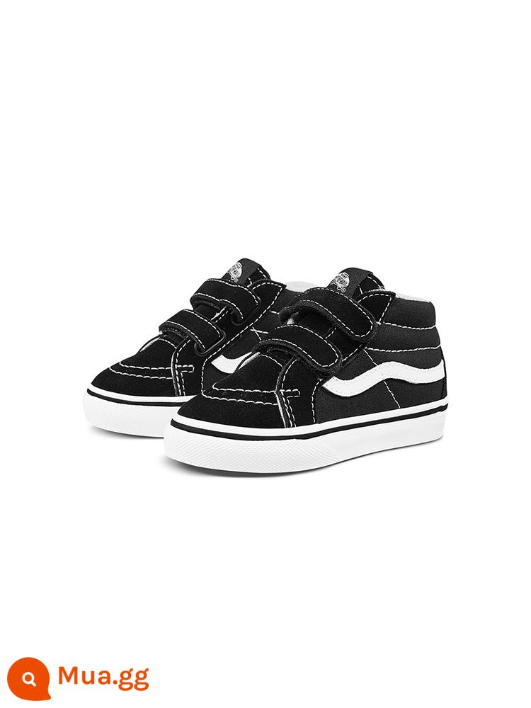 [Shuangdan] Vans Van Ses Giày chính thức SK8-MID V Đen dễ mặc Magic Post Sneakers - đen