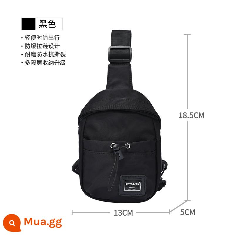 Yohji Kimura Túi Messenger Nam Hợp Thời Trang Thương Hiệu Túi Đeo Vai Thể Thao Túi Satchel Nam 2021 Túi Messenger Mới Ba Lô Đeo Ngực - Đen