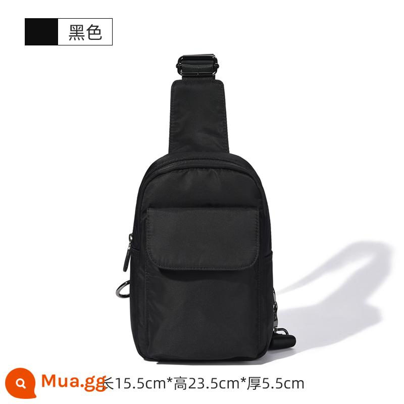 Túi đeo vai thể thao nam lớn Túi Messenger Túi Messenger Swing Cross -trend Fashion Casual 2020 Túi ngực đa năng mới - Phiên bản đơn giản màu đen