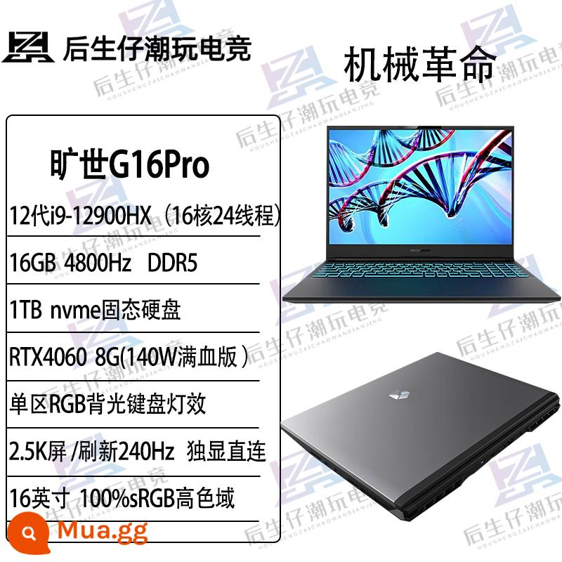 Mechanical Revolution Questyle G16 RTX4060 thế hệ thứ 13 i7 máy tính xách tay chơi game thể thao điện tử cao cấp dành cho sinh viên - Questyle G16PRO i9-12900HX RTX4060 2,5K/240Hz