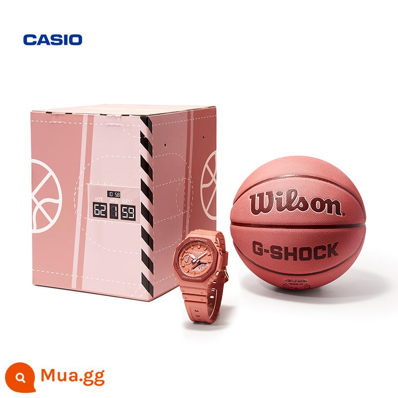 [Wang Hedi cùng phong cách] casio flagship store dòng đồng hồ HỒNG thời thượng dành cho nam và nữ CASIOG-SHOCK - GA-2110SL-4A4PFW Hộp quà bóng rổ tương tự của Wang Hedi