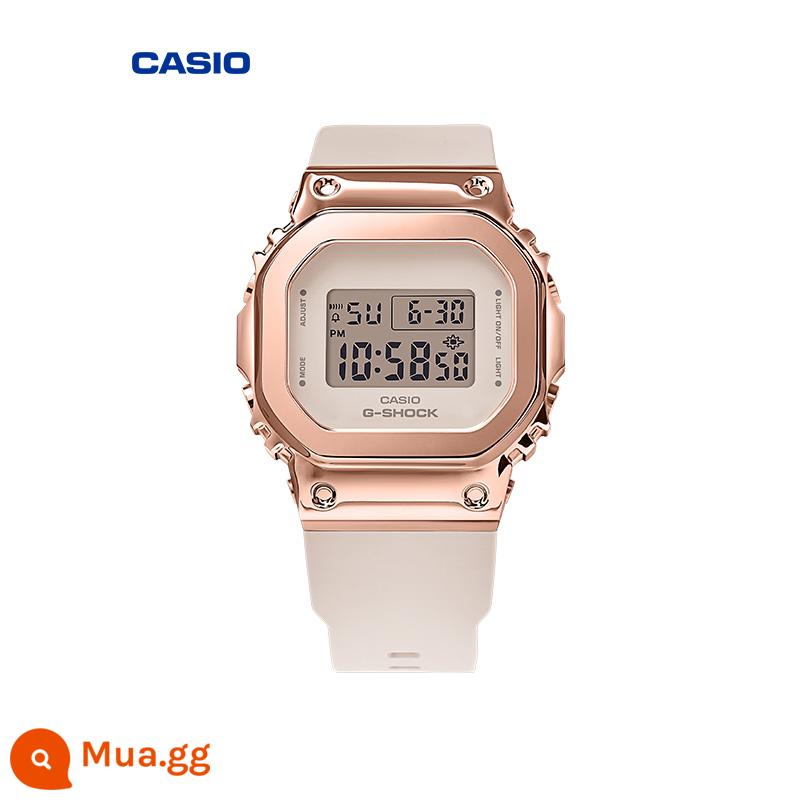 [Star same style] casio flagship store Đồng hồ mặt vuông nhỏ GM-5600 CASIOG-SHOCK - GM-S5600PG-4PR mặt số nhỏ, phong cách người nổi tiếng