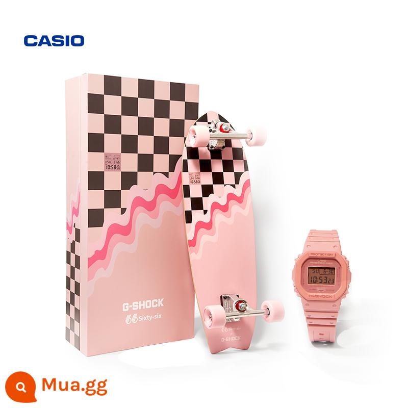 [Wang Hedi cùng phong cách] casio flagship store dòng đồng hồ HỒNG thời thượng dành cho nam và nữ CASIOG-SHOCK - Hộp Quà Tặng Lữ Xung DW-5610SL-4A4PFS