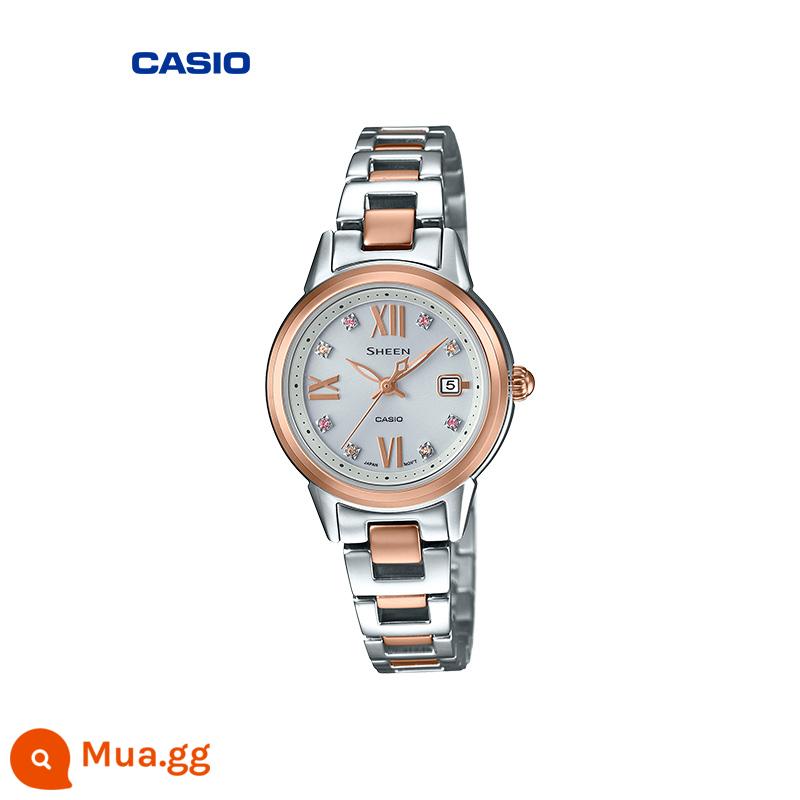 Cửa hàng hàng đầu của Casio SHE-4522 đồng hồ đeo tay nữ doanh nhân mặt số nhỏ chống thấm nước CASIOsheen chính hãng - SHE-4522SG-7AUPR