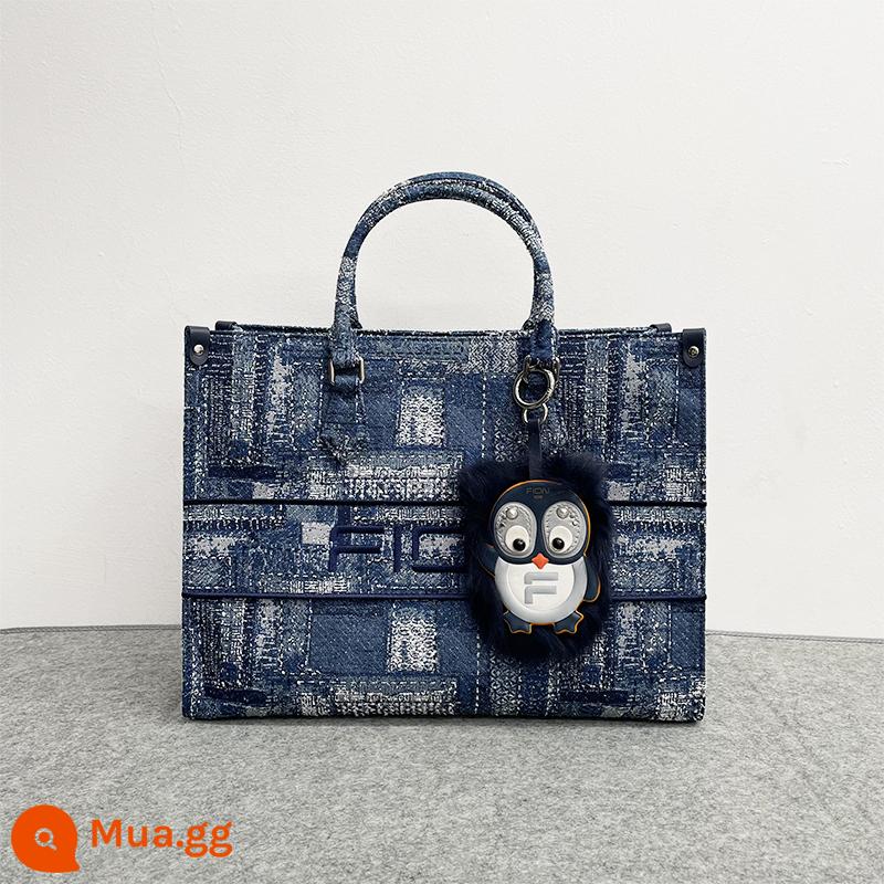 Fion Fion Nini 2021 MỚI TOT TOT TOT Túi xách nữ Túi đeo vai Monet Monet Color Oil Bag Messenger Túi Messenger - Có Penguin-Large-1098 trong kho