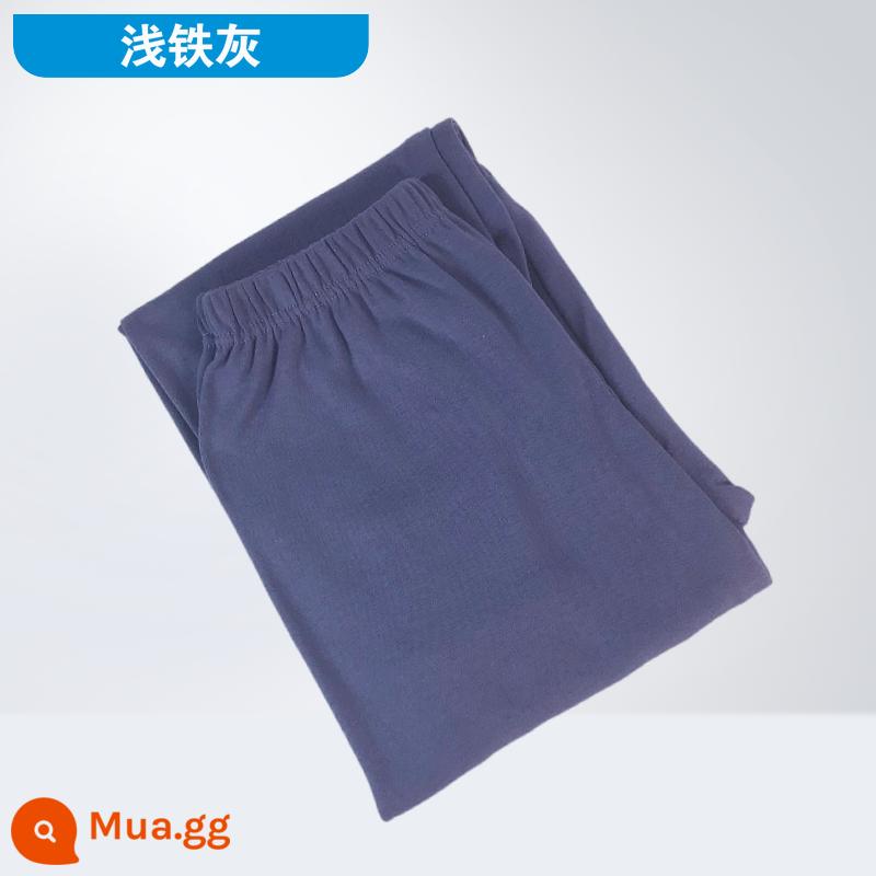 Quần vệ sinh lưng cao cotton nguyên chất 100% cotton cổ điển quần vệ sinh quần trong mỏng dành cho người trung niên và người già cộng với quần cotton rộng rãi - D sắt nhạt màu xám 100% cotton