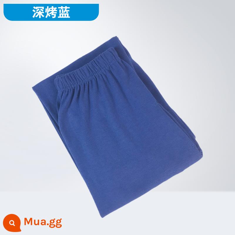 Quần vệ sinh lưng cao cotton nguyên chất 100% cotton cổ điển quần vệ sinh quần trong mỏng dành cho người trung niên và người già cộng với quần cotton rộng rãi - B màu xanh đậm rang 100% cotton