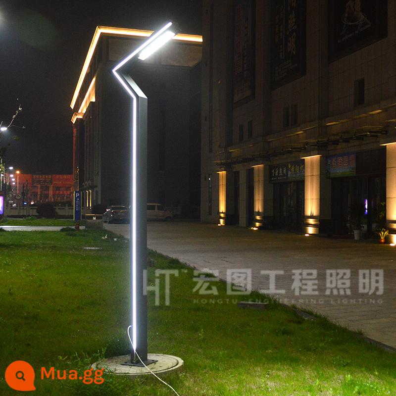 Đèn LED Năng Lượng Mặt Trời Đèn Sân Vườn Ngoài Trời Chống Nước 3 Mét Phong Cảnh Trụ Đèn Cộng Đồng Đèn Đường Vuông Ánh Sáng Ngoài Trời Chất Liệu Nhôm Đùn - Hình ảnh chính có kiểu chữ 3 mét (bật nguồn)