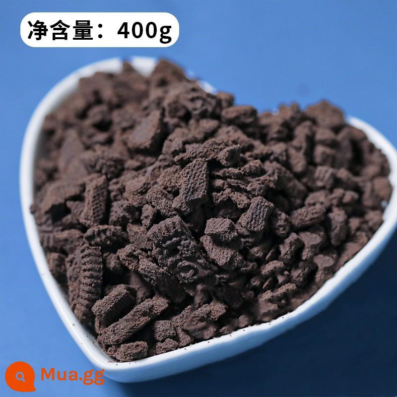 Snow Mei Niang làm đầy vụn bánh quy Oreo 400g gỗ trấu cốc bột bánh quy Kraft vụn bánh quy nguyên liệu làm bánh - Bánh quy cacao vụn 400g