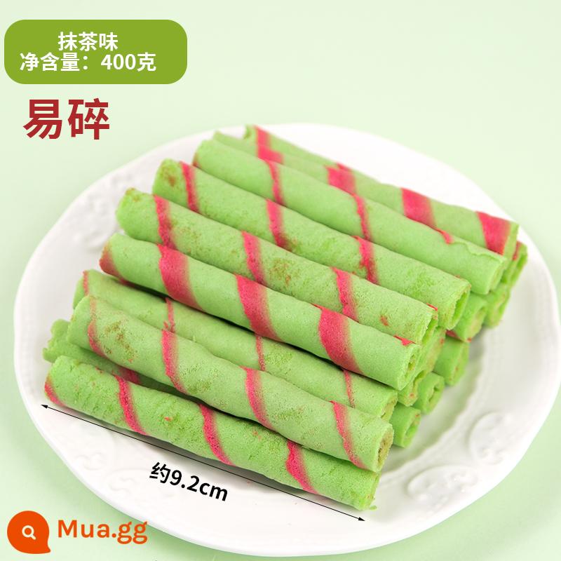 Kem ốc quế chính hãng giòn tại nhà giá nón tự làm kem ốc quế mini trang trí bánh - Trứng cuộn vị matcha 400g