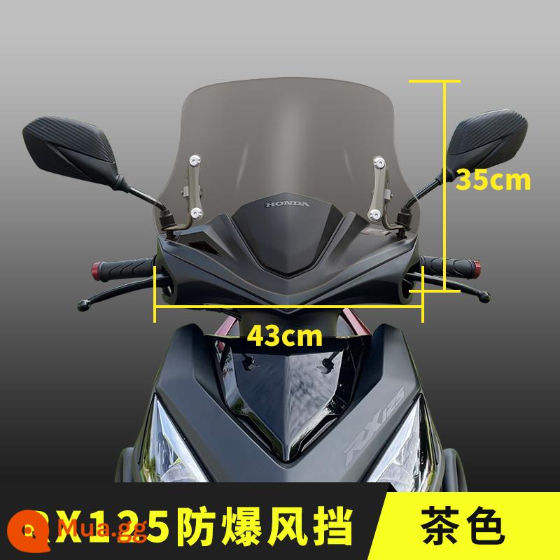 NX125 crack line 125 sửa đổi kính chắn gió EX125 kính chắn gió nâng cao DIO kính chắn gió phía trước kính chắn gió - Kính chắn gió màu nâu 35cm