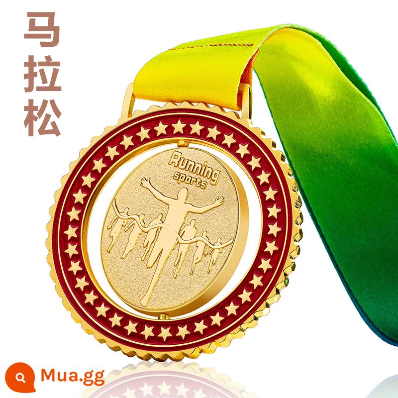 Huy chương pha lê tùy chỉnh trò chơi marathon bóng đá bóng rổ bóng bàn cầu lông kính kim loại nhỏ niêm yết tùy chỉnh - Băng chuyền Marathon - có sẵn vàng, bạc và đồng