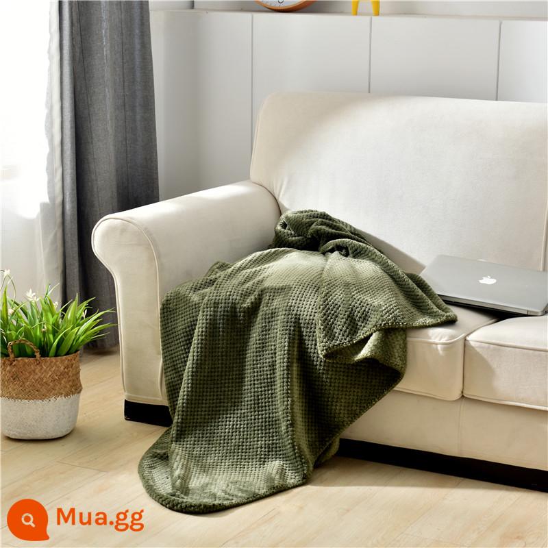 Chống Mèo Xước Ghế Sofa Tất Cả Bao Gồm Đa Năng Bốn Mùa Đa Năng Ghế Sofa Đệm Khăn Khăn Bao Chăn Sofa Vải - Lưới dứa-màu xanh quân đội