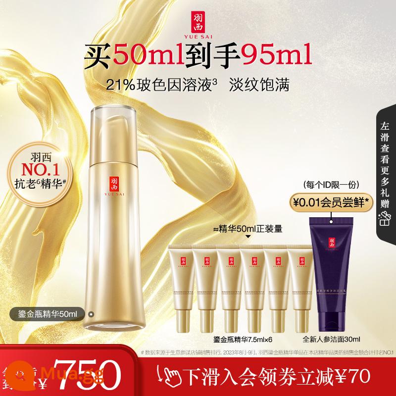 [Mua Đôi 12 Hoảng Loạn] Yue Sai Gold Chai Tinh Chất Đông Trùng Hạ Thảo Bose chống lão hóa, nâng cơ, săn chắc, mờ vết nhăn và chống nhăn - 50ml [Phải có để có giá trị lớn]