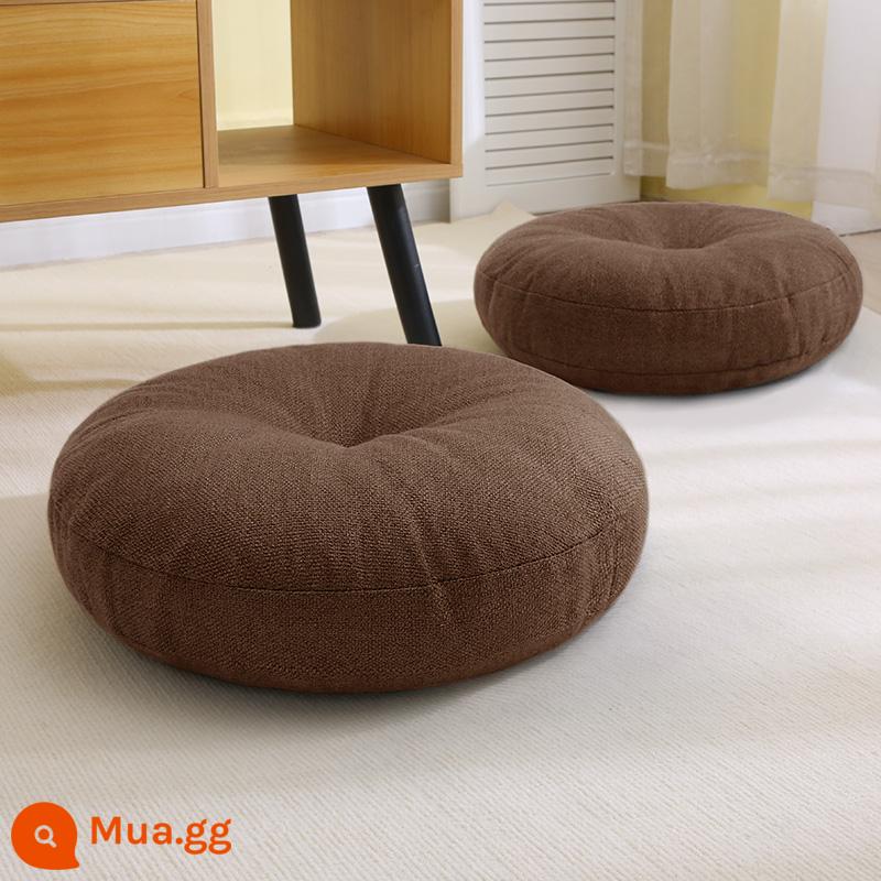 Bông và vải lanh đệm futon dày tròn phong cách Nhật Bản ban công bay cửa sổ sàn lười chiếu tatami đệm phòng ngủ đệm đệm - Cà phê thanh lịch