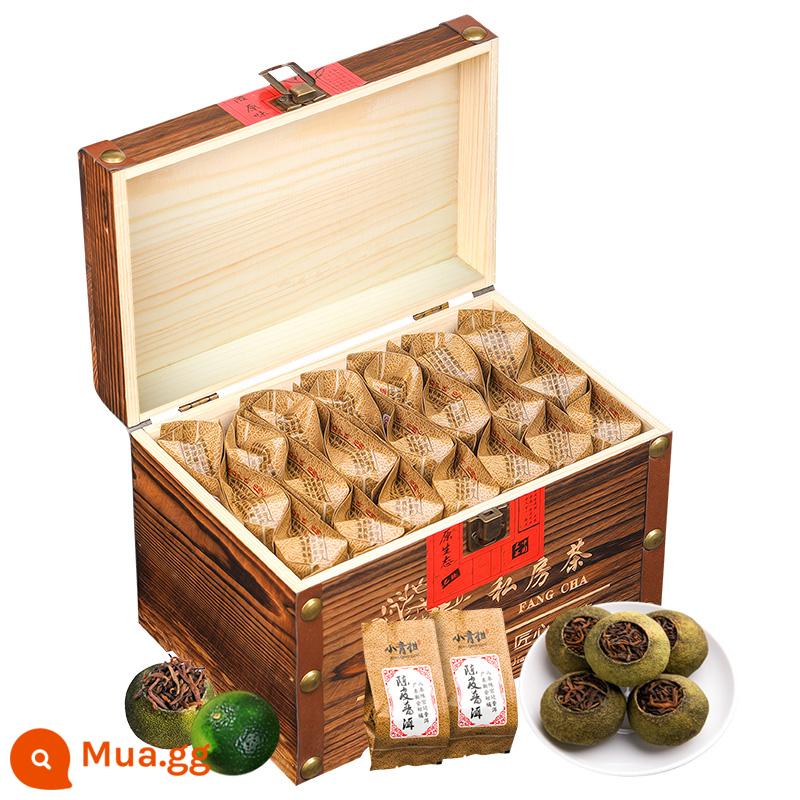 Quýt xanh nhỏ cung điện 8 tuổi trà Pu'er trà chín trà già đầu cam trà puerh trà vỏ quýt Xinhui hộp quà 500g - 500g