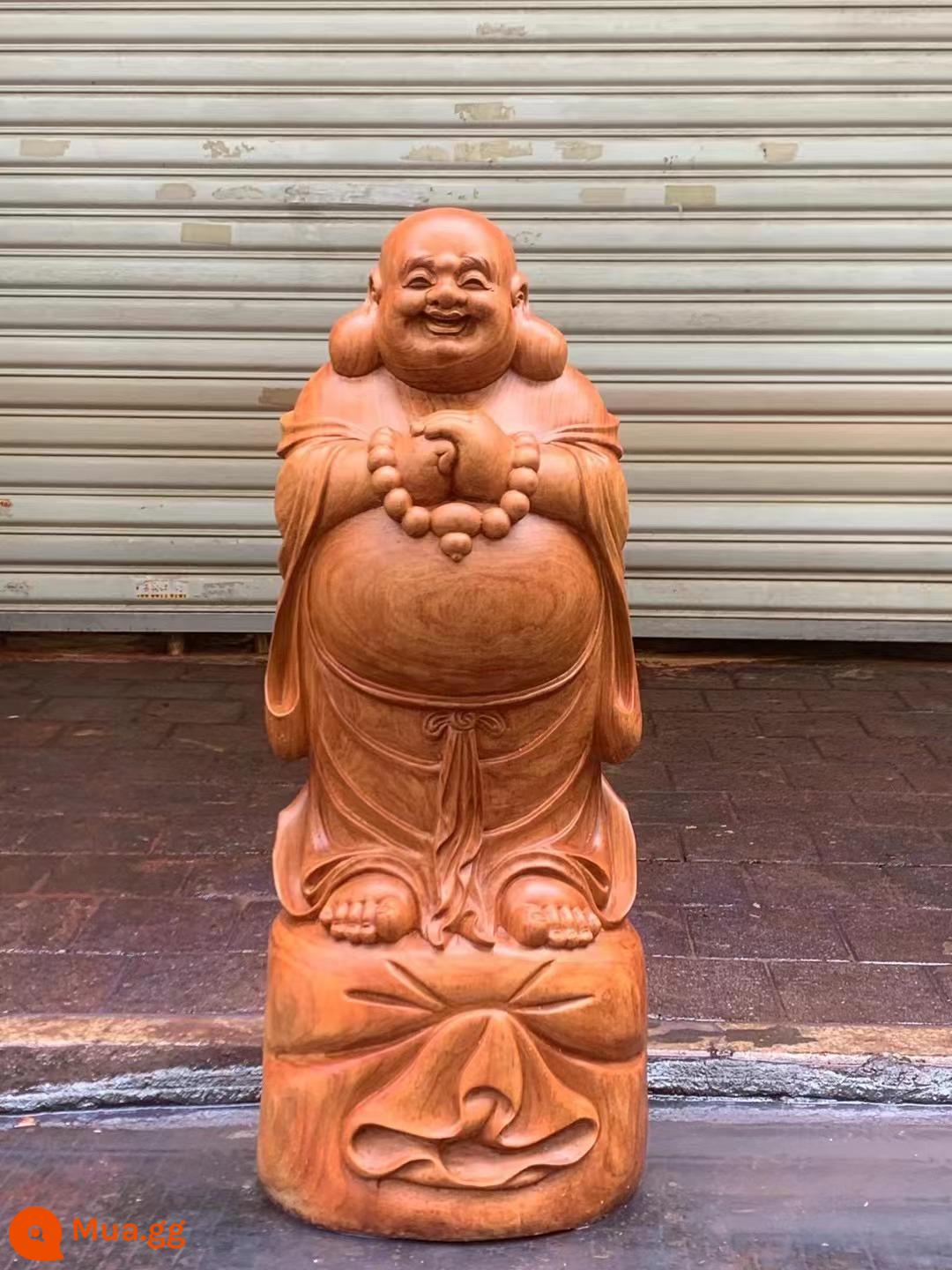 Red Bean Suska Eagle Maitreya Guan Gong Guan Guan Guanyin như ya Baeen chạm khắc chiến dịch điều khiển bằng gỗ nụ cười Phật - Gỗ cẩm lai (Gong Xi Fa Cai) dài 45 rộng 40 cao 115