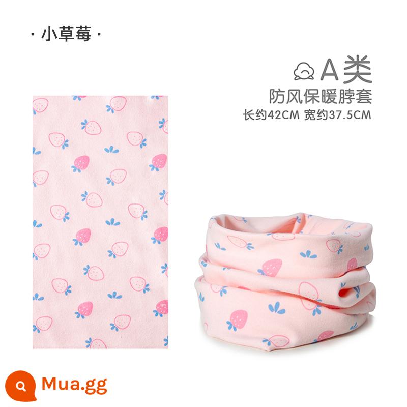 Jingqi Trẻ Em Khăn Choàng Mùa Đông Cho Bé Chống Gió Khăn Ấm Thu Đông Bé Trai Và Bé Gái Cotton Nguyên Chất Cho Bé Dễ Thương Quấn Cổ - Dâu nhỏ