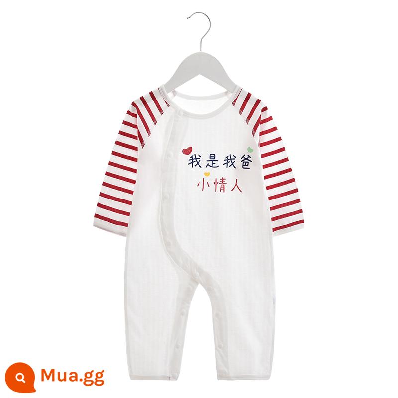 Jingqi quần áo trẻ sơ sinh bé mùa thu và mùa đông áo liền quần cotton nguyên chất đồ ngủ quốc triều Trung Quốc áo liền quần gió bò quần áo - Tôi là tình nhân nhỏ của bố (kiểu mùa hè mỏng manh)