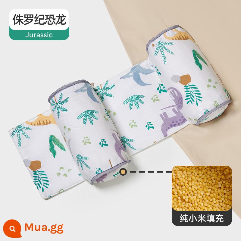 Jingqi Gối Hình Bé Xiaomi Gối Tập Đi Cho Bé Chỉnh Chống Đau Nửa Đầu Kiều Mạch Sơ Sinh Hình Đầu Bên Ngủ - Gối chặn hình Xiaomi (Jurassic) có thể điều chỉnh