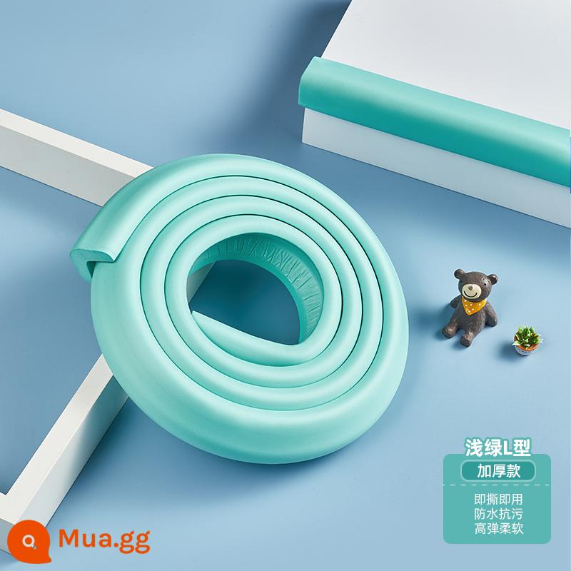 [Thành viên Tmall Uxian] Dải chống va chạm nhà trẻ em Jingqi 2 mét - Hình chữ L màu xanh nhạt [Mẫu dày không dính, độ đàn hồi và mềm mại cao]