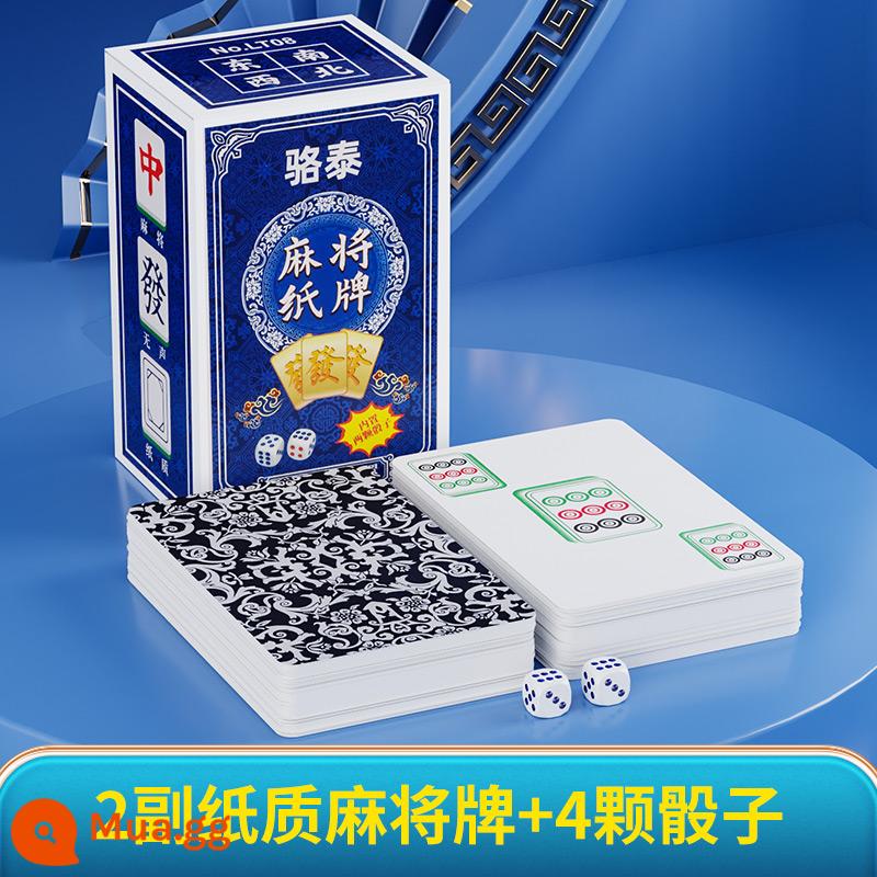 Solitaire Mahjong Poker Cards Di Động Nhà Dày Bền Du Lịch Nhựa Chống Thấm Nước Chim Sẻ 144 Đặc Biệt Solitaires - 2 cặp quân mạt chược bằng giấy rộng/xúc xắc miễn phí*4