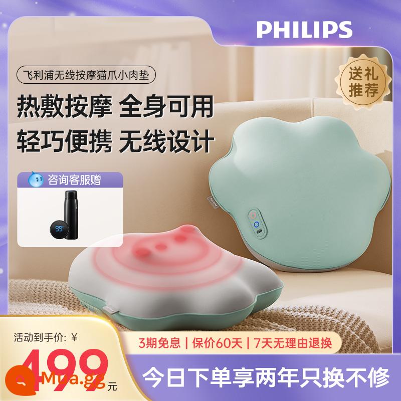 Philips eo và lưng thiết bị massage gối gối nóng nén xe trở lại cổ tử cung cổ - chân mèo