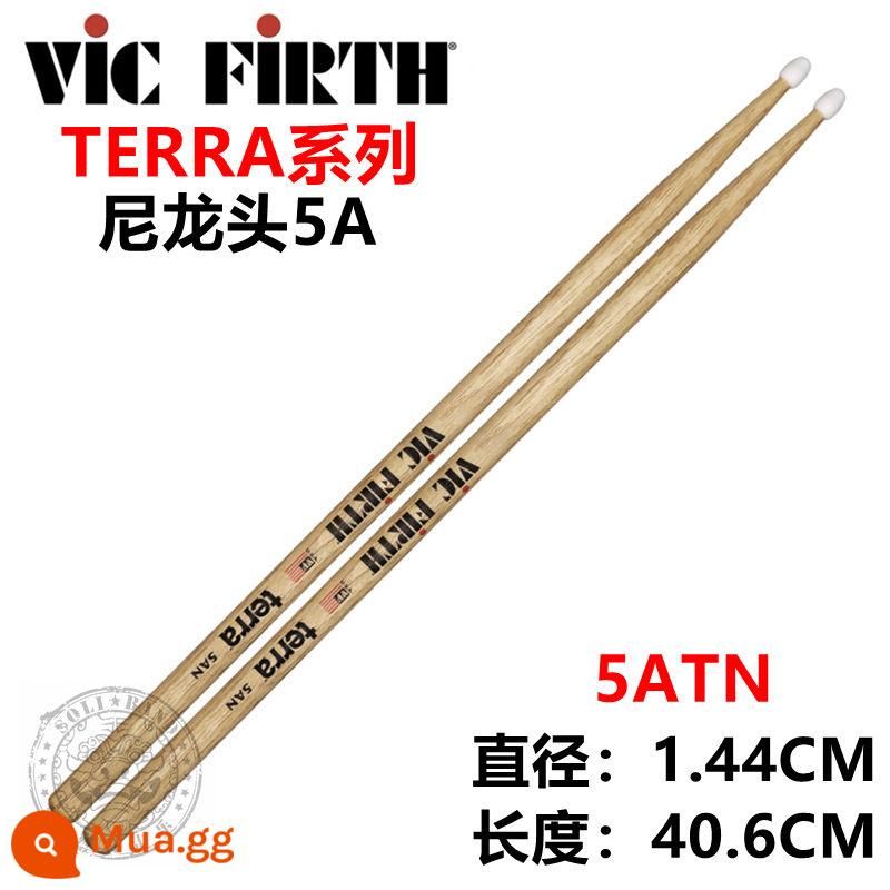 Sư tử đánh thức bộ gõ vic firth 5A kéo dài 5a thanh trống gỗ hickory Mỹ X5A 5AN đầu nylon - Đầu nylon 5ATN