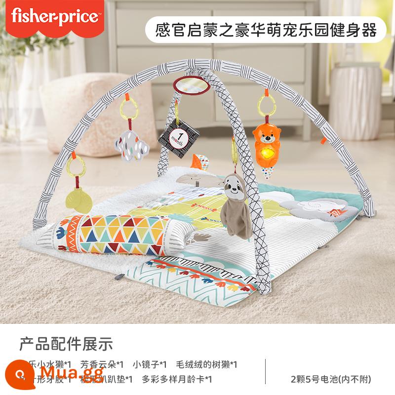 Máy tập thể dục cho bé Fisher bé đạp đàn piano khung tập thể dục cho bé chơi thoải mái đồ chơi cho bé 0-1 - [Khai sáng giác quan] Thiết bị tập thể dục Paradise thú cưng dễ thương sang trọng