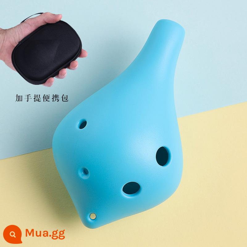 Ocarina 6 lỗ alto C-tune nhựa mới bắt đầu mục nhựa chống rơi 6 lỗ nhựa AC trẻ em học sinh trưởng thành nhạc cụ - Nhựa cao cấp AC 6 lỗ [Sky Blue] [Túi xách tay Plus]