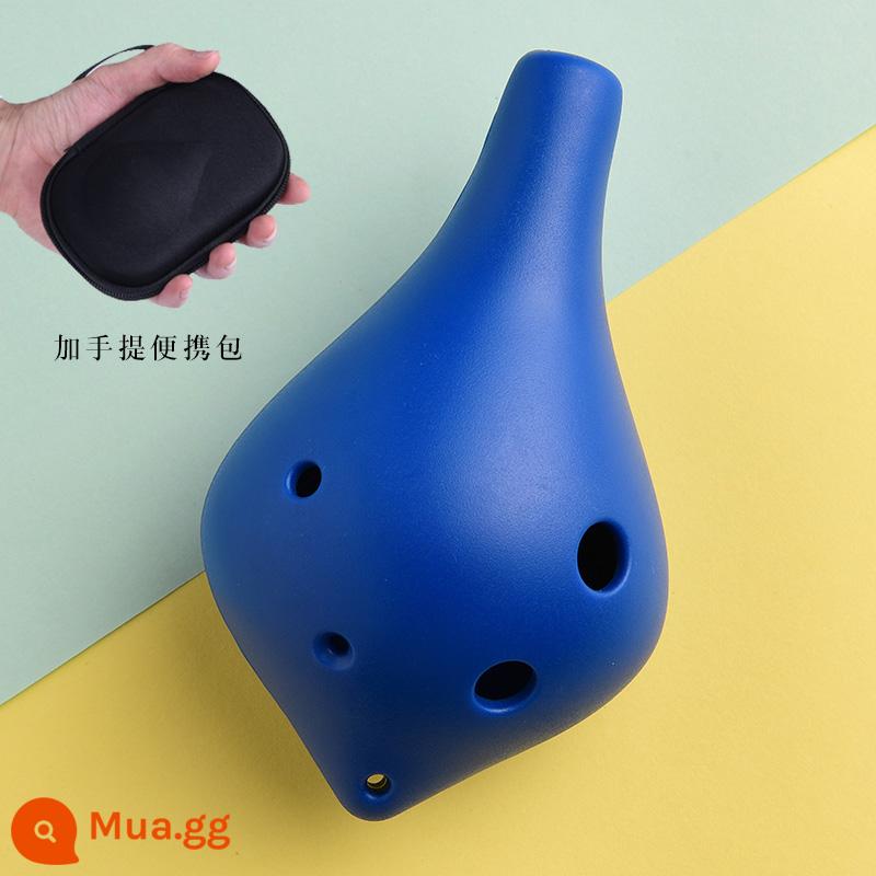 Ocarina 6 lỗ alto C-tune nhựa mới bắt đầu mục nhựa chống rơi 6 lỗ nhựa AC trẻ em học sinh trưởng thành nhạc cụ - Nhựa cao cấp AC 6 lỗ [xanh] [cộng với túi xách tay]