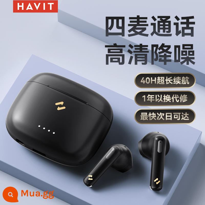 Tai nghe Bluetooth Hewitt true wireless mới 2023 thể thao giảm tiếng ồn cho Apple Huawei Xiaomi - Munich [Cuộc gọi bốn micrô★Giảm tiếng ồn HD★Thời lượng pin dài 40 giờ]