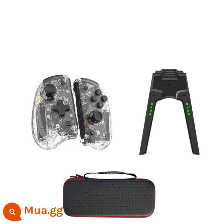 Giá trị tốt Nintendo Switch/OLED Pokémon Zhu Zihong Thiết kế chương trình Bộ điều khiển không dây Bluetooth tự động Burst NS - Tay cầm trong suốt giá tốt + sạc V + túi nội địa