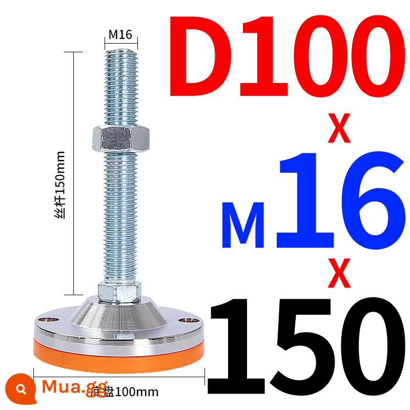 Nặng chân chống trượt cốc chống sốc chân cốc cố định chân vít điều chỉnh hỗ trợ chân miếng lót chân điều chỉnh chân máy - Vít D100 màu xám nhạt M16*150