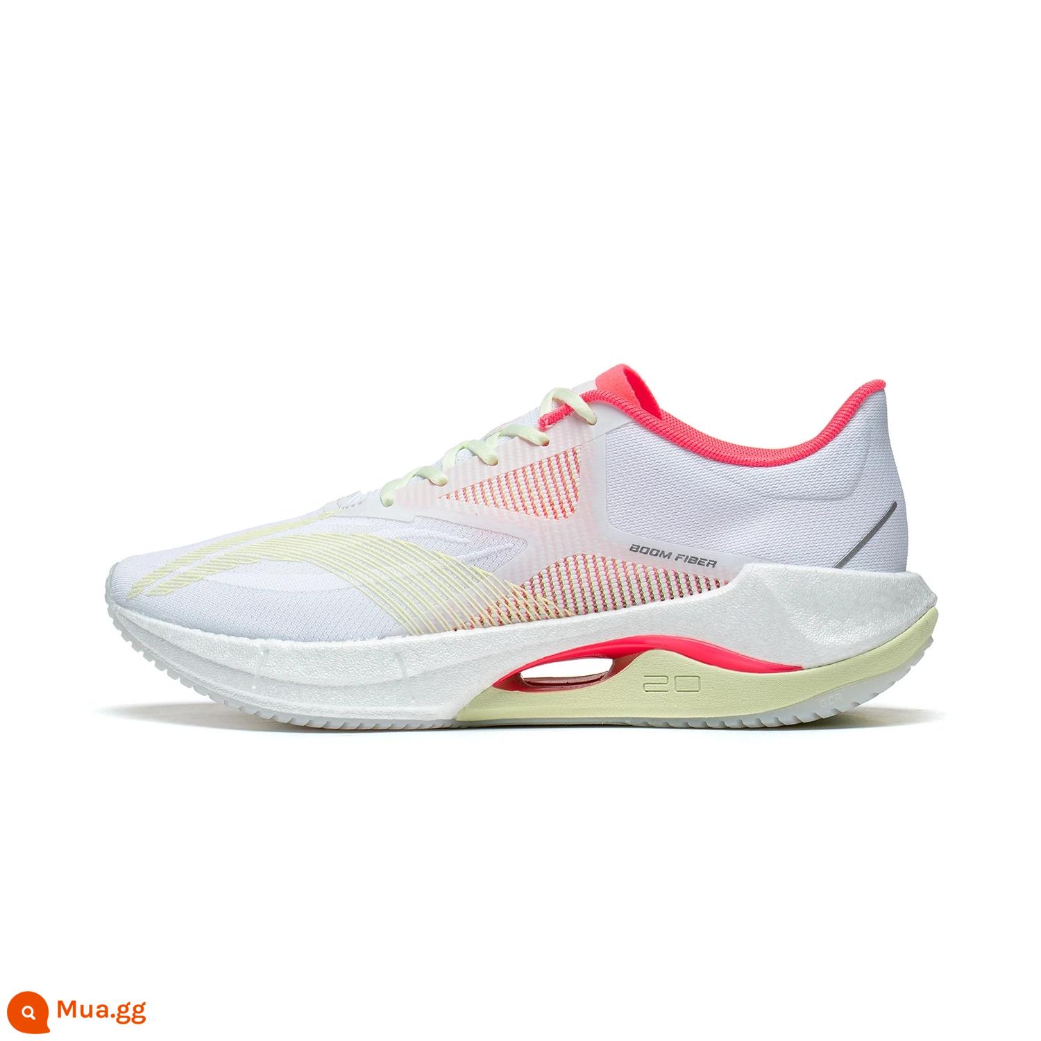 Giày chạy bộ Li Ning 2023 mới siêu nhẹ 20 cho nam và nữ Giày chạy bộ siêu nhẹ bằng lụa có độ đàn hồi cao ARBT001/002 - ARBT002-7 Tiêu chuẩn màu trắng/đỏ huỳnh quang nữ