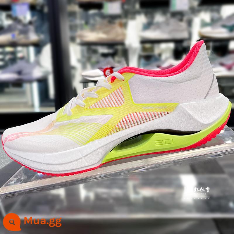 Giày chạy bộ Li Ning 2023 mới siêu nhẹ 20 cho nam và nữ Giày chạy bộ siêu nhẹ bằng lụa có độ đàn hồi cao ARBT001/002 - ARBT001-9 Tiêu chuẩn trắng/vàng huỳnh quang xanh/đỏ huỳnh quang thu hải đường nam