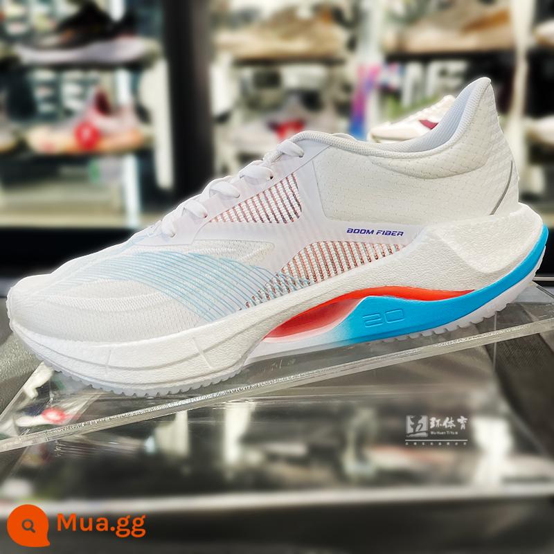 Giày chạy bộ Li Ning 2023 mới siêu nhẹ 20 cho nam và nữ Giày chạy bộ siêu nhẹ bằng lụa có độ đàn hồi cao ARBT001/002 - ARBT001-6 nam màu trắng/xanh băng tiêu chuẩn