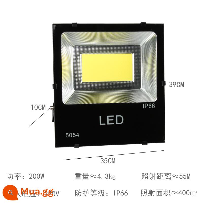 Đèn pha LED 100W ngoài trời chống thấm nước tiêu điểm sân vận động Đèn pha 5054 Đèn pha COB màu 50 watt - Model COB độ sáng cao 200W (ánh sáng trắng)