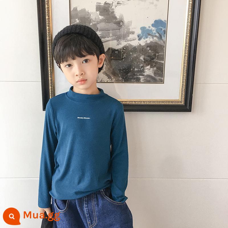 Boys in Autumn dài -Sleeved t -shirt 2022 MỚI MÀU SẮC TRẺ - màu xanh da trời