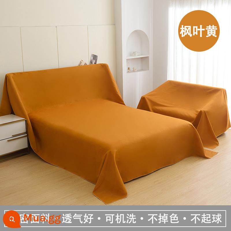 Nội thất vải chống bụi bọc vải hộ gia đình vải chống bụi bọc ghế sofa vải màu xám giường vải che bụi vải chống bụi bọc vải bọc màu xám - Lá phong vàng (mã hóa)