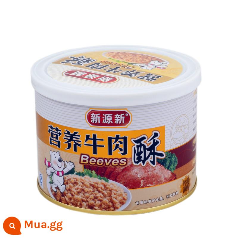 Xinyuanxin Thịt giòn dinh dưỡng 115g Đóng hộp Thịt lợn Thịt bò Rau Cá tuyết Rong biển Thực phẩm xỉa thịt nhiều hương vị - 100g thịt bò giòn