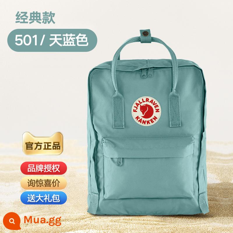 Chính Hãng Fjallraven Thụy Điển Cáo Bắc Cực Balo Nữ Mini Học Sinh Ba Lô Máy Tính Kanken Nam - 501 màu xanh da trời