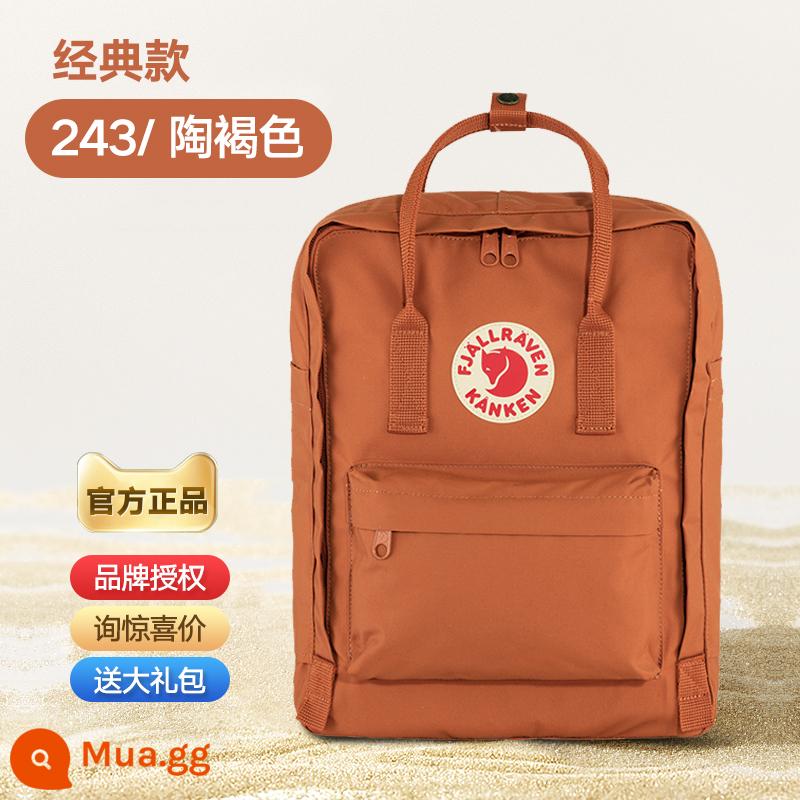 Chính Hãng Fjallraven Thụy Điển Cáo Bắc Cực Balo Nữ Mini Học Sinh Ba Lô Máy Tính Kanken Nam - 243 gốm nâu