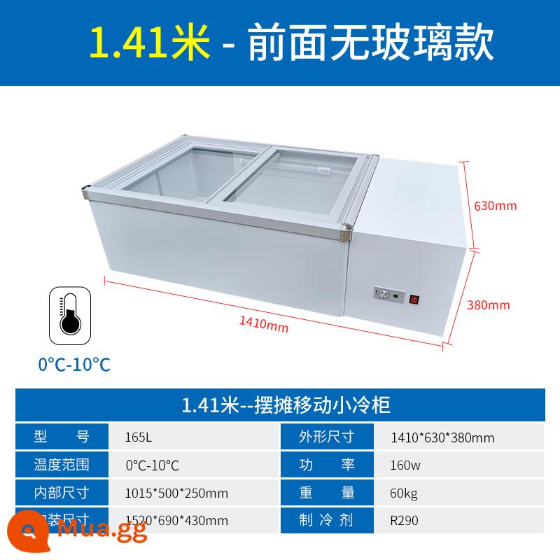 Quầy hàng trưng bày tủ lạnh có thể đóng băng ba bánh xe Fring - Mô hình kinh tế-1410*630*380mm