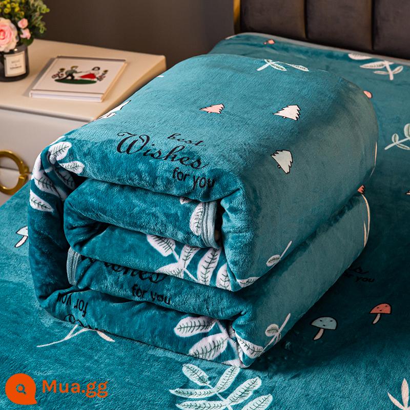 Đơn Giản Nhung San Hô Plus Nhung Giường Chăn Nhung Đơn 1.5*2M X 2.3M Dép Nỉ Chăn Đôi Dày Trong Mùa Đông - Gấu hạnh phúc M