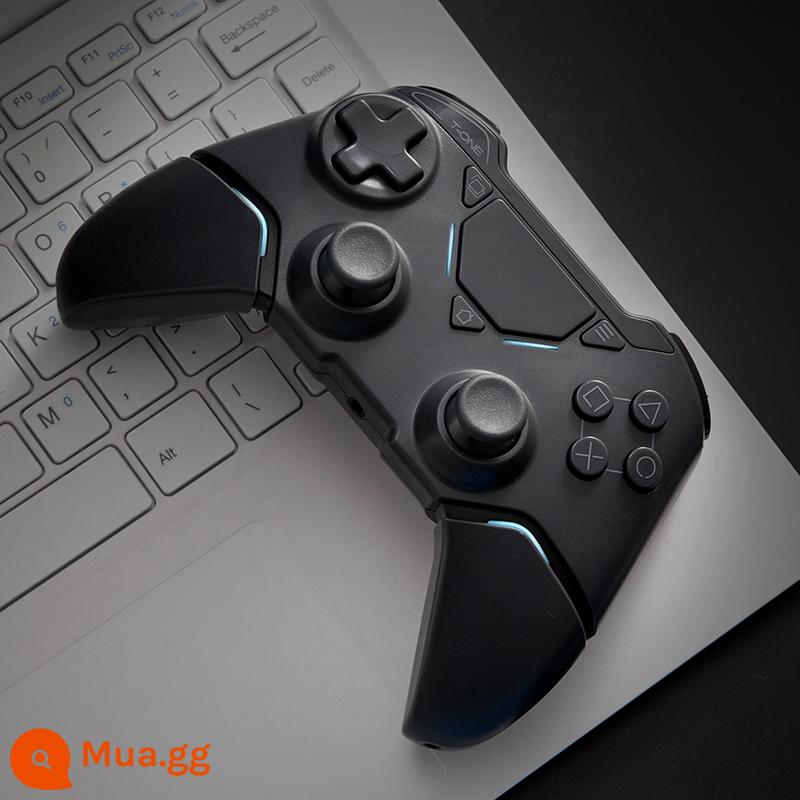 Thích hợp cho bộ điều khiển trò chơi Sony PS4 pro, máy tính bảng hơi nước, điện thoại di động iOS hai người, rung Bluetooth không dây - T1A-xám đậm (đi kèm cáp dữ liệu và nắp rocker)