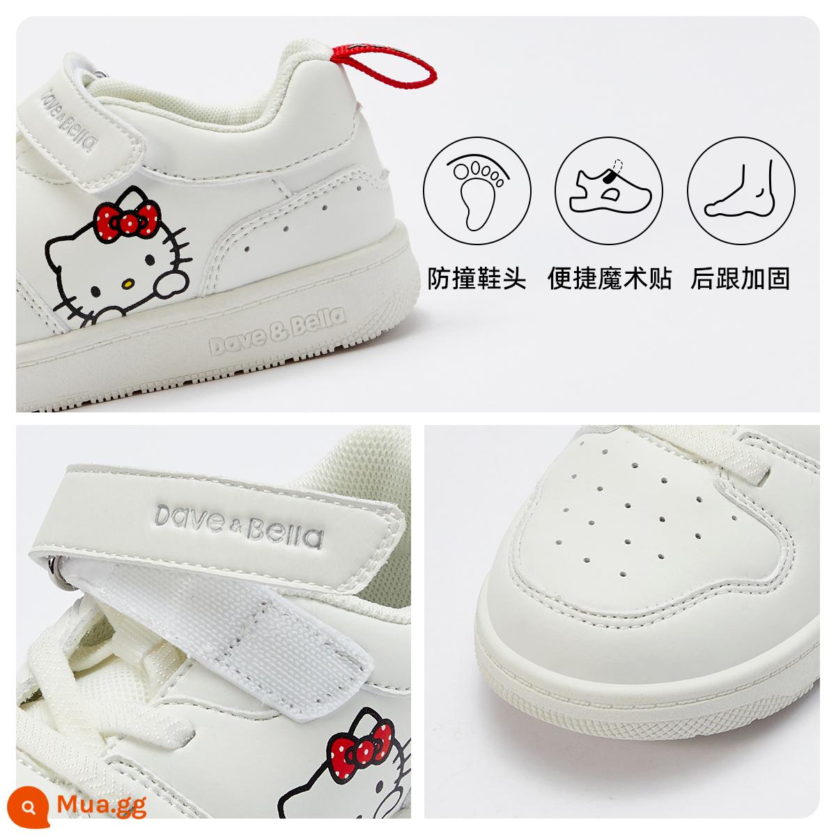 HelloKitty Doanh David Bella Giày Bé Gái Giày Tập Đi Mùa Xuân 2023 Giày Trẻ Em Trẻ Em Giày Trắng Cho Bé - Hiển thị chi tiết màu trắng, vui lòng không chụp ảnh