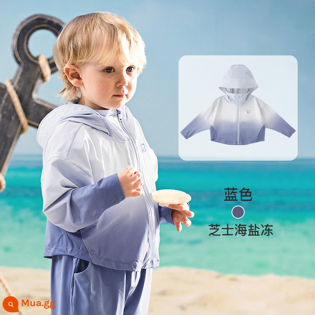 [Small Jelly] David Bella Quần áo chống nắng Cool Skin cho trẻ em Áo khoác mùa hè cho bé trai Áo khoác bé gái Quần áo chống nắng cho bé - Thạch muối biển phô mai [Hàng có sẵn]